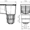 Crni Olučni Slivnik sa Polimer Poklopcem Ø125/100mm