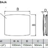 Crni sa Brušenim Aluminijumom - Ventilator za Kupatilo